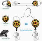 Cute Sunflower Badge Reel Retractable Heavy Duty - Image 5
