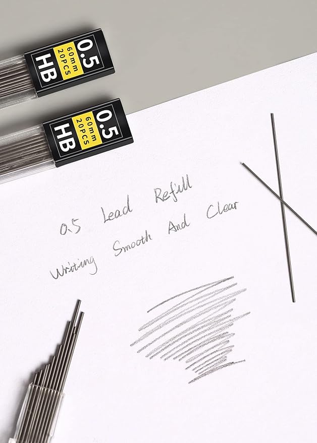 Lifreer 0.5 Lead Refills, Unbreakable 0.5 mm Lead Refills and 2 Premium Erasers - Image 4