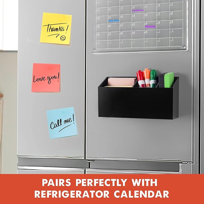 Banafich Magnetic Dry Erase Marker Holder, Acrylic Magnet Pen Holder - Image 6