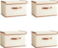 Tuza 4 Pack Storage Bins with Lids, Collapsible Closet Organizer Container by TidySpaceSoftlyStyled