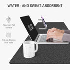 Auhoahsil Felt Desk Mat, Minimalist Large Mouse Pad XXL 35.5 x 15.7 in - Image 5