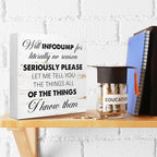 WUZYOU Neuro Wooden Block Sign Will Infodump Quote 5x5x1 INCH Sign, ADHD - Image 4