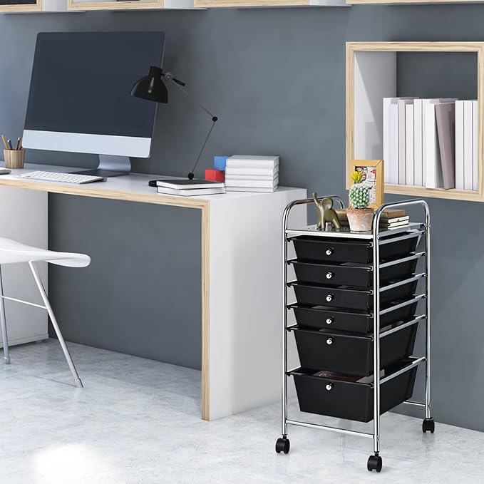 RELAX4LIFE 6-Drawer Rolling Storage Cart - Image 9