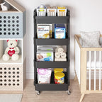 Calmootey 4-Tier Rolling Utility Cart - Image 3