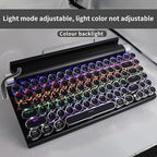 Adventurers Typewriter Style Retro Mechanical Keyboard LED Backlight 83 Keys - Image 4