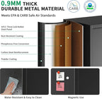 metal garage storage cabinet, durable metal storage solution, side view