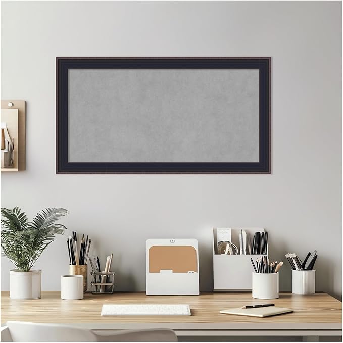 Amanti Art Black Framed Magnetic Board 15x27 Small Vision Board - Image 5
