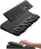 Vaydeer Cloud Wrist Rest with Keyboard Stand, Computer Wrist Support Pad Soft Memory Foam, Ergonomic Keyboard Riser Holder Lifter Tilted Wrist Cushion for Desk, Palm Hand Typing for Office Home Gaming