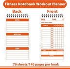 gisgfim 3 Pcs Fitness Journal for Men Women Workout Lifting Log Book Planner - Image 3