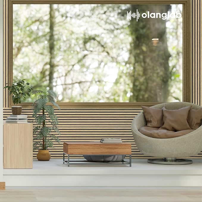 Olanglab Wood Slat Wall Panels 4 Pack, Wooden Acoustic Wall Panels, 94.5"x12.6" - Image 7