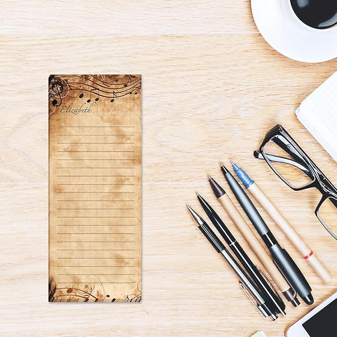 Sheet Music Personalized Lined Shopping List Pads - Image 3