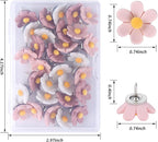 wusuowea Flower Push Pins, Feature Map, Bulletin Board, Office or Home - Image 2
