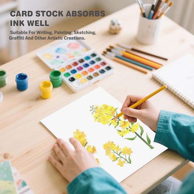 White Cardstock 8.5 X 11, 40 Sheets Card Stock, 75lb/ 200gsm Copy Paper - Image 6