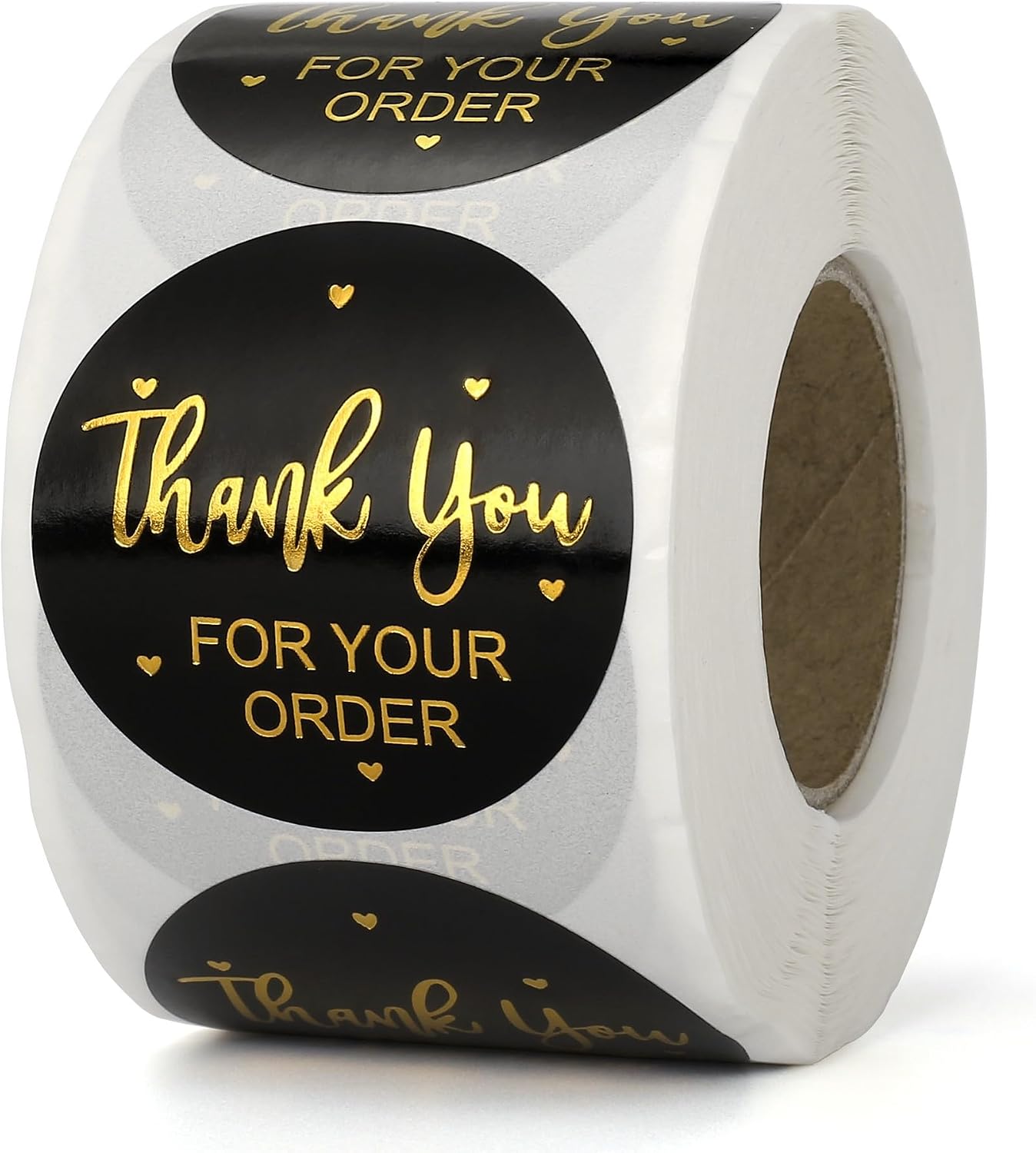 Lpraer 500Pcs 1.5" Thank You for Your Order Stickers Roll Retro Adhesive Thank You Label for Packaging,Small Business,Envelopes,Cards,Letters,Boxes