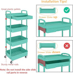 Calmootey 4-Tier Rolling Utility Cart - Image 6
