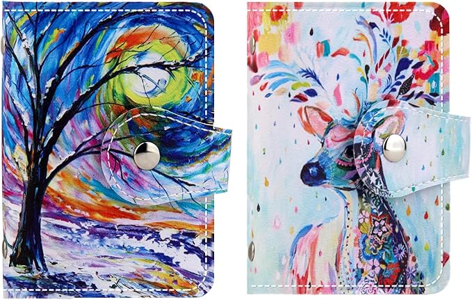 PRIVILLA 2 Pcs Credit Card Holder and business card holder，Sd Card Holder Each by PRIVILLA