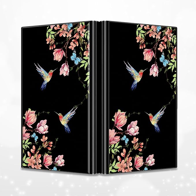 BWEGRHE Slim Credit Card Holder, Hummingbird Floral Sakura RFID Blocking Metal - Image 4