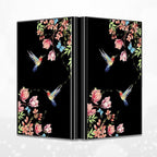 BWEGRHE Slim Credit Card Holder, Hummingbird Floral Sakura RFID Blocking Metal - Image 4