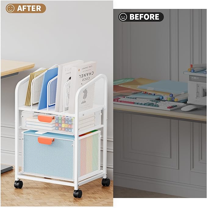 Marbrasse Rolling File Cart - Image 5