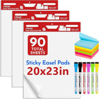VISCOO Thickened Sticky Easel Pad, 20 x 23 Inches Flip Chart Paper by VISCOO