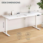 FLEXISPOT 79x32 Inch Large Dual Motor Electric Standing Desk, Home Office Desk - Image 3