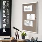 BIBOC Enclosed Felt Bulletin Board 36x24 inch Lockable Cork Noticeboard Display - Image 5