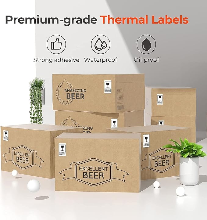 MUNBYN 2.25"x1.25" Thermal Sticker Labels, 1000 Sheets/Roll - Image 3