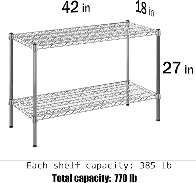 Regal Altair 18" Deep x 42" Wide x 27" Height Wire Shelving Kit | 2-Tier | NSF - Image 3