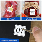 L LIKED 1" x 1" Square Removable Labels, No Residue, Water and Oil Resistant - Image 5