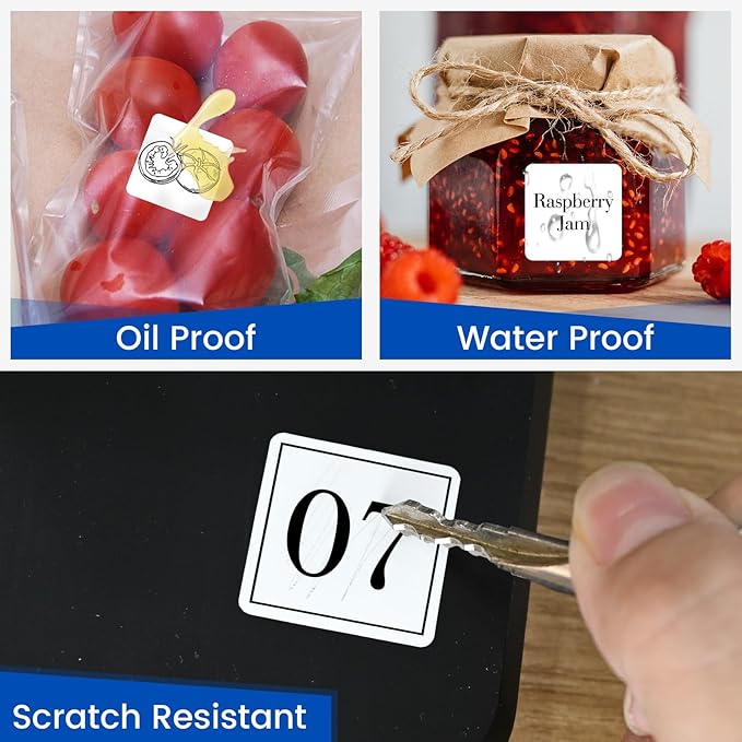 L LIKED 1" x 1" Square Removable Labels, No Residue, Water and Oil Resistant - Image 5