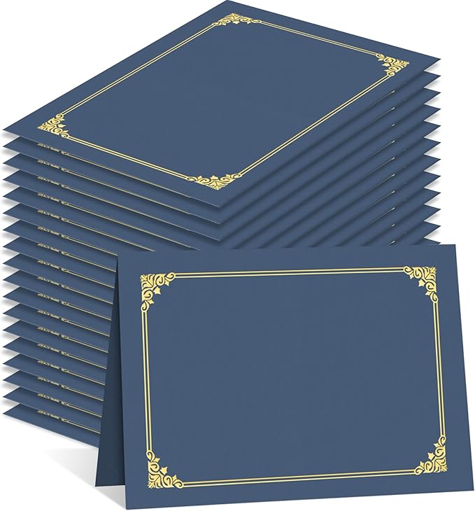 HAUTOCO Certificate Holders 50 Packs Navy Blue Diploma Covers Gold Foil Border by HAUTOCO