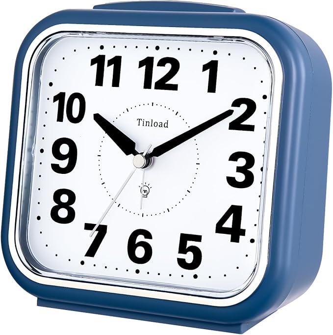 Tinload 5.5" Large No Ticking Analog Alarm Clock, Silent Readable - Image 8