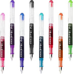 EYEYE Disposable Fountain Pens, 8 Pack Multicolor Fine Point Fountain Pens - Image 2