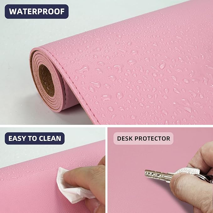 Leather Desk pad Protector, Large Desk mat - Image 4