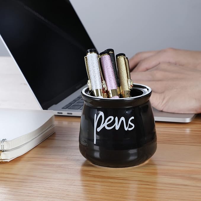 ONTUBE Porcelain Pens Holder Stand, Ceramic Pencils Holder - Image 4