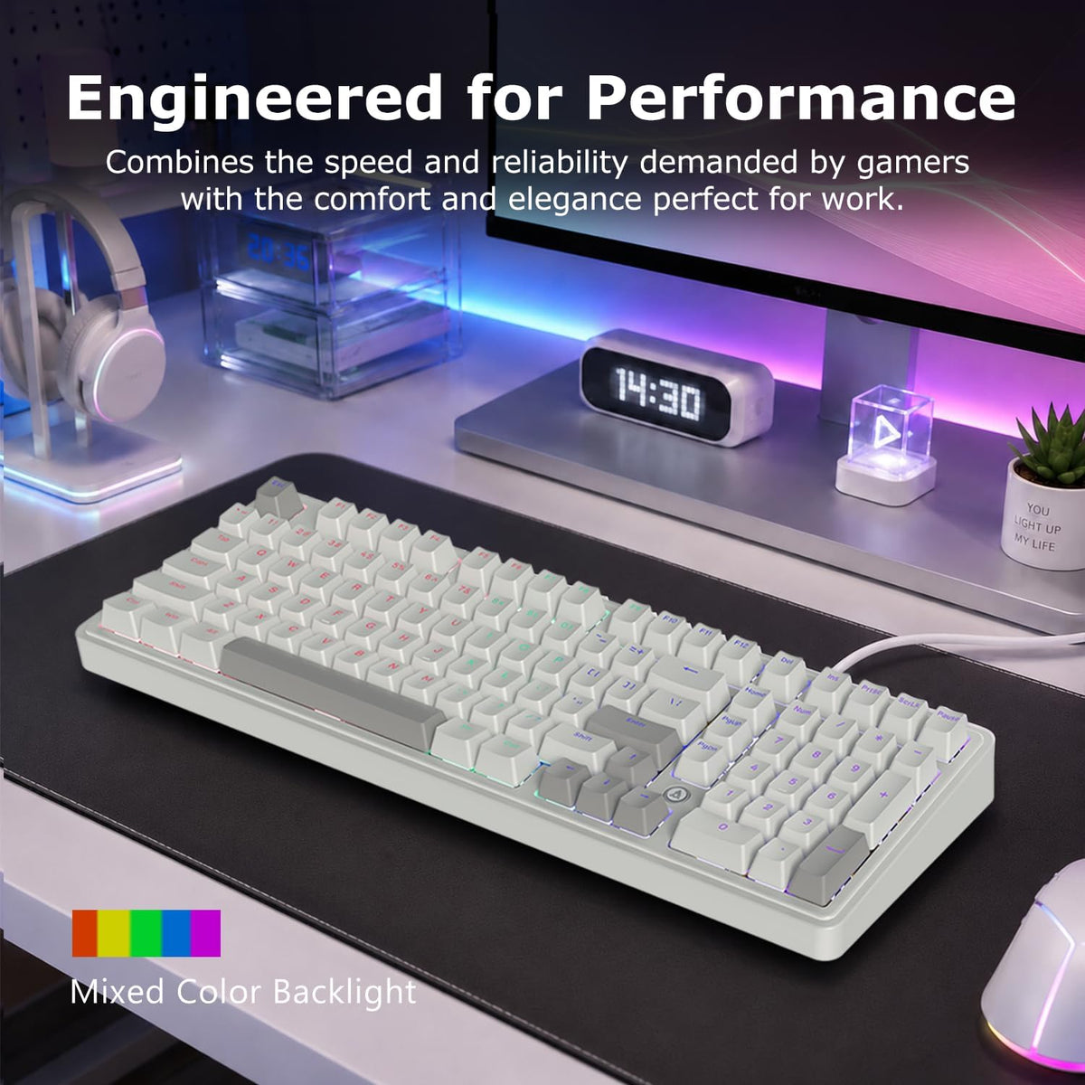 AJAZZ AK980 97% Wired Mechanical Keyboard, Gasket Hot-Swappable, Pre-Lubed