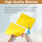 Silunkia 28 Sheets Shimmer Yellow Cardstock 8.5 x 11 Craft Paper, 250gsm/92lb - Image 4