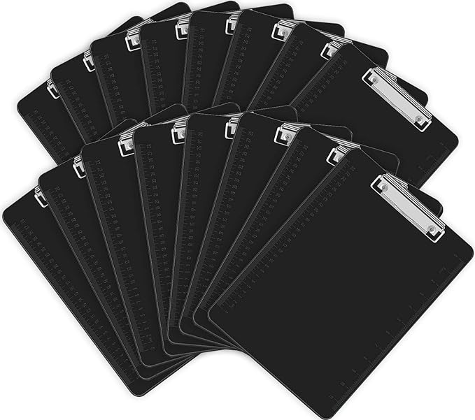 HERKKA 15 Pack Plastic Clipboards by HERKKA