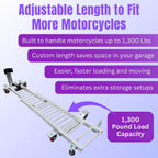 the usa trailer store talon motorcycle garage dolly, side view