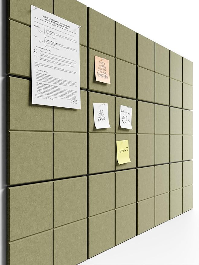 Bumusty Large Felt Bulletin Board 48" x 36" Cork Board Alternative-12 Pack by Bumusty