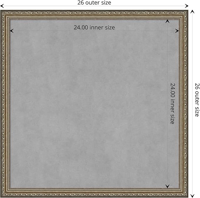 Amanti Art Silver Framed Magnetic Board 26x26 Medium Vision Board - Image 4