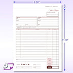 NextDayLabels - NCR Carbonless Order Forms, Bound Wraparound Cover, 50 Sets per - Image 3