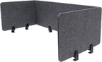 ReFocus Raw Clamp-On Acoustic Desk Divider Mounted Privacy Panel Set – Reduce