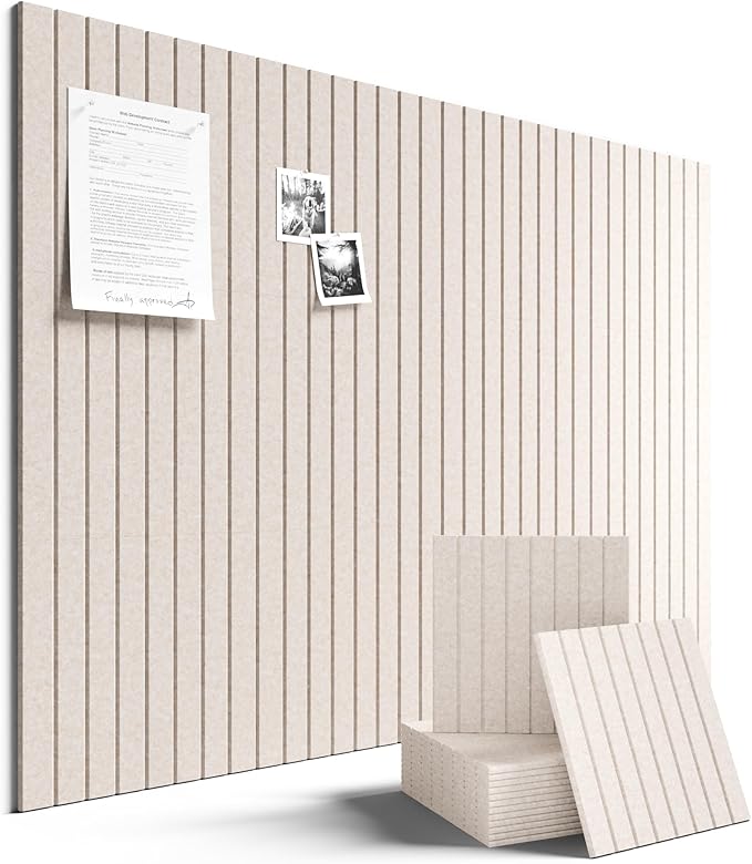 Fluxynara Large Felt Bulletin Board 48" x 36" Cork Board Alternative-12 Pack by FLUXYNARA