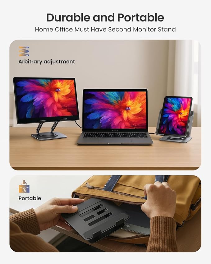LOXP Adjustable Tablet Stand, 360 Rotating iPad Stand - Image 4