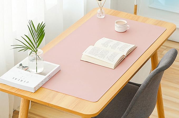 SUJAYU Dual Sided PU Leather Desk Pad, Mouse Pad, Office Desk Mat, Non-Slip - Image 7