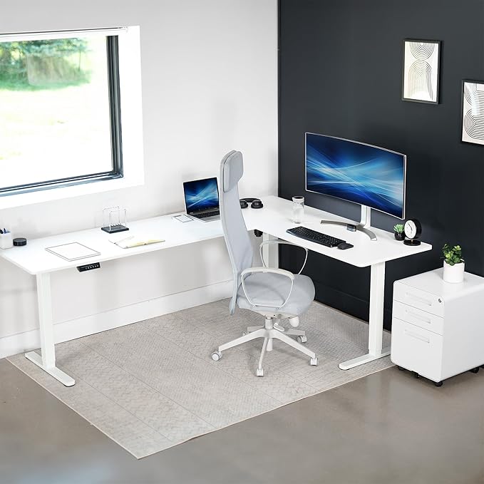VIVO Electric Corner 84 x 63 inch L-Shaped Standing Desk, Memory Height - Image 7