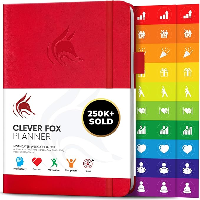 Clever Fox Planner – Undated Weekly & Monthly Planner by CleverFox