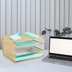 EASEPRES Paper Organizer Tray, 3 Tier Mesh Desk File Organizer Letter Sorter - Image 4