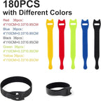 OneLeaf 180PCS Valuable Wire Organizer 4Inch Reusable Cable Ties - Image 5